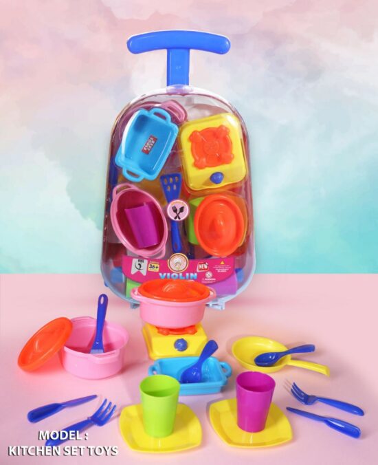 ست آشپزی چمدانی ویالون بست تویز