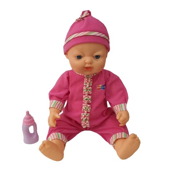 عروسک نوزاد صورت متحرک مدل lovely baby - سرخابی