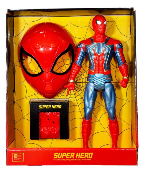 اکشن فیگور اسپایدرمن موزیکال مفصل دار با ماسک و پایه